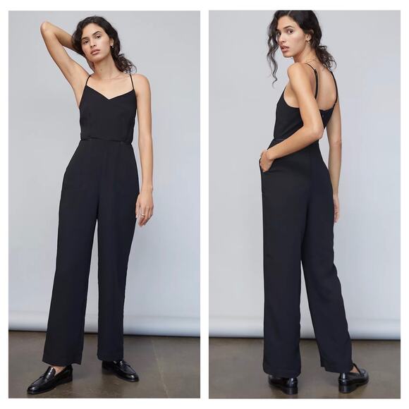 Anthropologie Pants - Anthropologie Maeve Magdalena Jumpsuit Size 12 Black Sleeveless Classic Cocktail